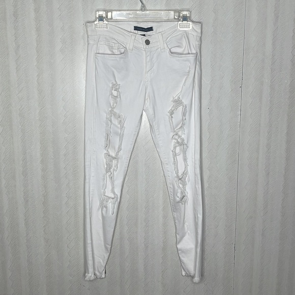 FLYING MONKEY distressed white jeans Size 27 - Picture 2 of 5